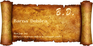 Barna Debóra névjegykártya